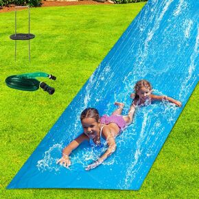 منزلق Nvifco Lawn Water Slide، 26 قدمًا × 5 أقدام ينزلق وينزلق للأنشطة الصيفية، منزلق لعب مائي خارجي مقاوم للتمزق مزود بدبابيس، سهل التثبيت والاستخدام in Kuwait