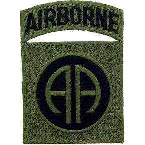 United States Army 82nd Airborne Embroidered Patch, Full Color, with Iron-On Adhesive
