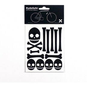 RydeSafe Reflective Decals Skull & Bones Kit