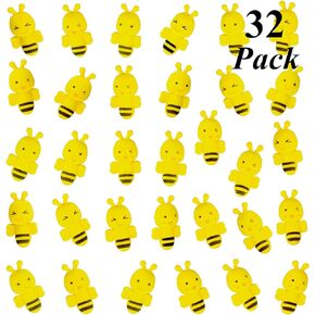 32 Pack Bee Eraser Assortment Novelty Animal Eraser for Party Favors,Homework Rewards,Gift Filling