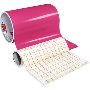 ORACAL 651 Gloss Pink Adhesive Craft Vinyl for Cameo, Cricut & Silhouette Including Free 12" x 24" Roll of Clear Transfer Paper (6ft x 12")