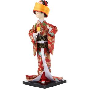 Garneck Japanese Geisha Kimono Doll - Asian Kimono Doll Collectible Maiko Figurine - Japanese Traditional Dancers Ornament for Home & Collection Display