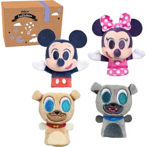 Disney Junior Music Lullabies Finger Puppets, Includes Mickey Mouse, Minnie Mouse, Bingo, and Rolly, Kids Toys for Ages 0+, Amazon Exclusive by Just Play
