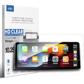 Glass Screen Protector for 2022 2023 2024 Kia Stinger GT-Line / GT2 / GT1 10.25 Inch Infotainment Touchscreen Acessories (HD Clear)