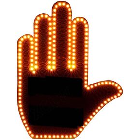 3 Lighting Modes Car Finger Light with Remote Car Light Funny Back Window Sign Car Accessories for Man Battery Powered in Kuwait