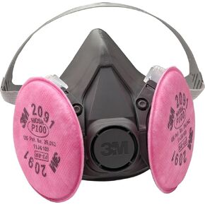 3M Half Facepiece Reusable Respirator Assembly 6391/07003(AAD), Large, P100 Respiratory Protection 051131070030