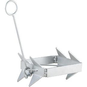 DorBuphan Boat Anchor 13LBS/19LBS/25LBS, Hot-Dipped Galvanized Folding Anchor, Boat Slide Cube Anchor (Box Style) Suitable for Different Size Boats