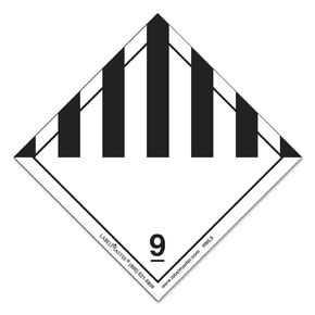 Labelmaster HML9S Miscellaneous Dangerous Goods Label, Paper, Hazmat, 4" x 4" (Pack of 50)