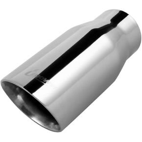Upower 2.25" to 3" Exhaust Tips 2 1/4 inch Inlet 3 inch Outlet 8" Long Stainless Steel Exhaust Tailpipe Tips Universal for Cars Sedans and Trucks Weld-On Double Wall Thick