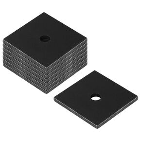 8 Pack Flat Square Washer Plate, 1/2" (in) x 3" x 3" Heavy Duty Bearing Plate, Thick 5.6mm, Plain Steel ASTM36