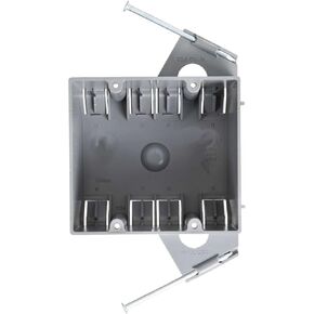 Newhouse Hardware 1-Gang PVC Electrical Nail On New Work Outlet Box - 18 cu. in., for Switches, GFCI and Duplex Receptacles, 1-Pack