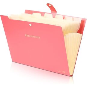 حجم حرف مجلد جمالي من الأكورديون مع 8 جيوب/إغلاق سريع/عروة، مجلد للمستندات المهمة، لطيف، أظرف حفظ قابلة للتوسيع، منظم ملفات موسع (بيج) in Kuwait