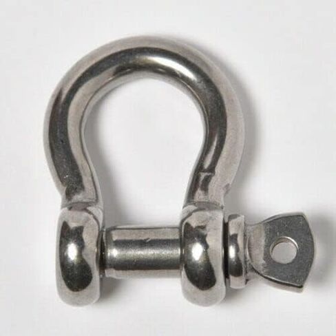 HI-GEAR 316 الفولاذ المقاوم للصدأ 8 مم تكبل القوس البحري، دبوس لولبي على شكل حرف D Clevis عالي التحمل، حد حمل العمل 1300 رطل، الرفع والتزوير والانتعاش، قطر 5/16 بوصة، حزمة من 8 in Kuwait