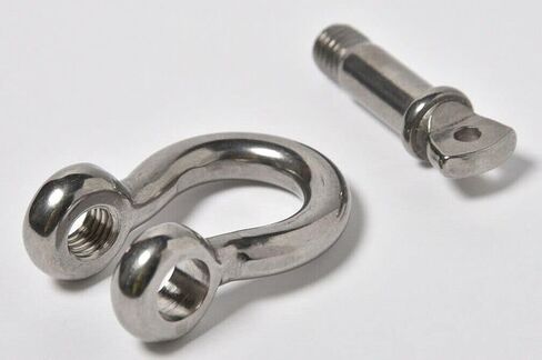 HI-GEAR 316 الفولاذ المقاوم للصدأ 8 مم تكبل القوس البحري، دبوس لولبي على شكل حرف D Clevis عالي التحمل، حد حمل العمل 1300 رطل، الرفع والتزوير والانتعاش، قطر 5/16 بوصة، حزمة من 8 in Kuwait