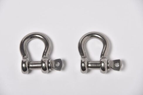 HI-GEAR 316 الفولاذ المقاوم للصدأ 8 مم تكبل القوس البحري، دبوس لولبي على شكل حرف D Clevis عالي التحمل، حد حمل العمل 1300 رطل، الرفع والتزوير والانتعاش، قطر 5/16 بوصة، حزمة من 8 in Kuwait