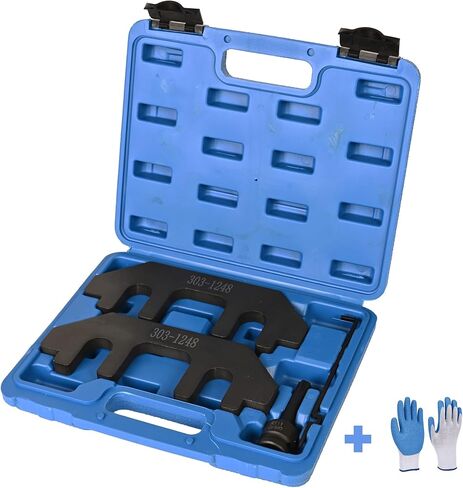 مجموعة أدوات تثبيت عمود الحدبات الغنية، مجموعة حامل محاذاة توقيت المحرك مع حامل كاميرا 303-1248 وحامل شد سلسلة 303-1530 وحقيبة تخزين متوافقة مع 3.5 لتر 3.7 لتر 4 لتر فورد لينكولن ميركوري in Kuwait