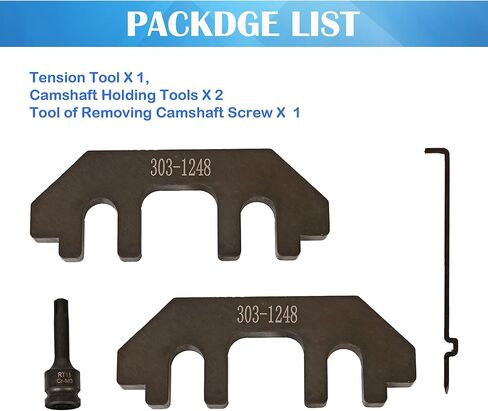 مجموعة أدوات تثبيت عمود الحدبات الغنية، مجموعة حامل محاذاة توقيت المحرك مع حامل كاميرا 303-1248 وحامل شد سلسلة 303-1530 وحقيبة تخزين متوافقة مع 3.5 لتر 3.7 لتر 4 لتر فورد لينكولن ميركوري in Kuwait