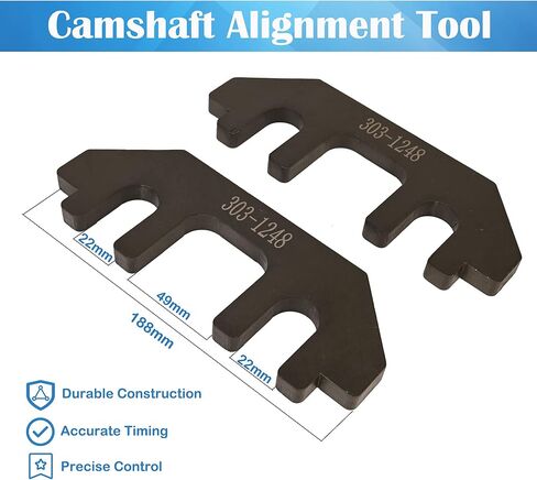 مجموعة أدوات تثبيت عمود الحدبات الغنية، مجموعة حامل محاذاة توقيت المحرك مع حامل كاميرا 303-1248 وحامل شد سلسلة 303-1530 وحقيبة تخزين متوافقة مع 3.5 لتر 3.7 لتر 4 لتر فورد لينكولن ميركوري in Kuwait