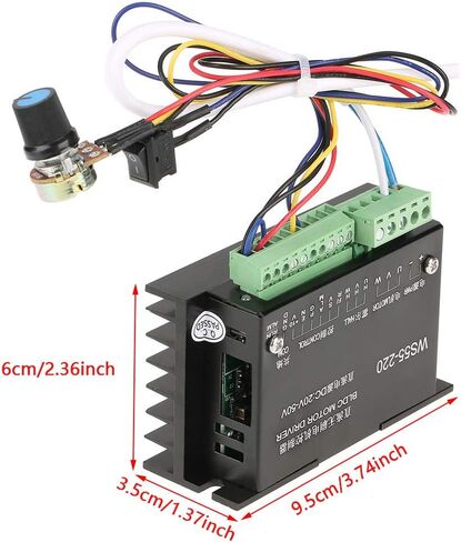3 Phase BLDC Motor Controller with Cable WS55-220 DC 48V 500W CNC Brushless Spindle Motor Driver Controller for Small Equipment in Saudi Arabia