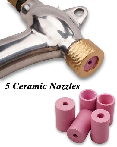 Magsoar Sandblaster Gun الهواء الرمال التفجير بندقية التفجير خزانة عدة أجزاء 5-8bar مع 5 فوهات السيراميك in Kuwait