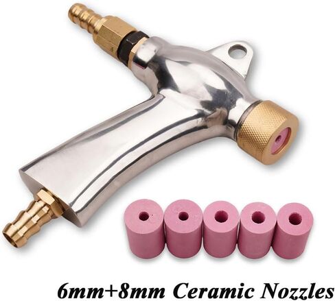 Magsoar Sandblaster Gun الهواء الرمال التفجير بندقية التفجير خزانة عدة أجزاء 5-8bar مع 5 فوهات السيراميك in Kuwait