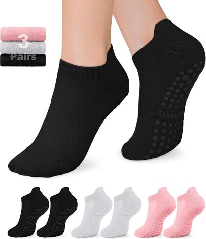 Diu Life Pilates Yoga Socks with Grips for Women,Non-slip Socks for Ballet Barefoot,Workout,Hospital,grip,Athletic Socks in Saudi Arabia