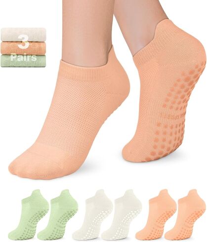 Diu Life Pilates Yoga Socks with Grips for Women,Non-slip Socks for Ballet Barefoot,Workout,Hospital,grip,Athletic Socks in Saudi Arabia