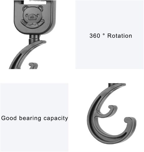 4 قطع من خطافات عربة الأطفال لتعليق أكياس الحفاضات، خطافات عربة الأطفال دوارة 360 درجة، مشابك متعددة الوظائف لعربة الأطفال لحقائب التسوق وحقيبة تغيير الملابس in Kuwait