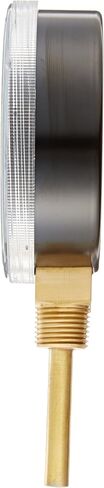 PIC Gauges TRI-RC-402L-G Bottom Mount Industrial Round Dial Tridicator w/ Painted Grey Steel Case, Plastic Lens, 4" Dial, 0/200 psi Range, 1/2" Male NPT in Kuwait