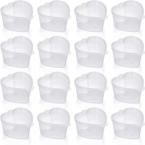 [100 Sets - 1 1/2 oz.] Plastic Disposable Portion Cups with Leak-Proof Lids, Souffle Cups, Jello Cups, Small Condiment Containers, Shot Cups, Dipping Sauce Cup, Salad Dressing Container, Cylinder in Saudi Arabia