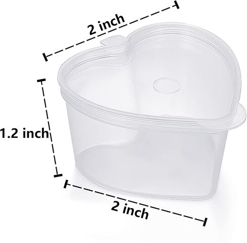 [100 Sets - 1 1/2 oz.] Plastic Disposable Portion Cups with Leak-Proof Lids, Souffle Cups, Jello Cups, Small Condiment Containers, Shot Cups, Dipping Sauce Cup, Salad Dressing Container, Cylinder in Saudi Arabia