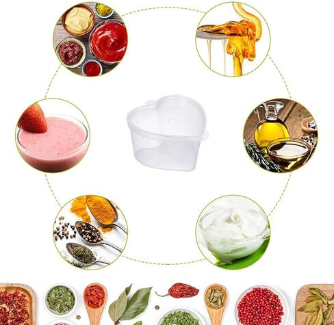 [100 Sets - 1 1/2 oz.] Plastic Disposable Portion Cups with Leak-Proof Lids, Souffle Cups, Jello Cups, Small Condiment Containers, Shot Cups, Dipping Sauce Cup, Salad Dressing Container, Cylinder in Saudi Arabia