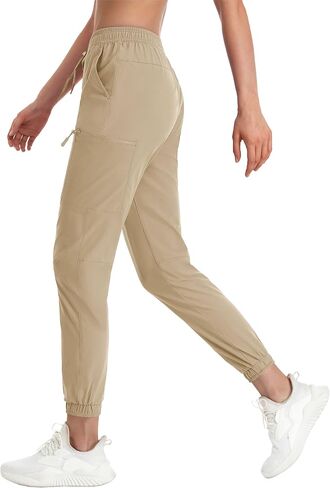 MAGCOMSEN Women's Hiking Cargo Joggers Pants Water Resistant Lightweight Pockets Quick Dry Athletic Travel Camping Pants in Saudi Arabia