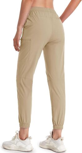 MAGCOMSEN Women's Hiking Cargo Joggers Pants Water Resistant Lightweight Pockets Quick Dry Athletic Travel Camping Pants in Saudi Arabia