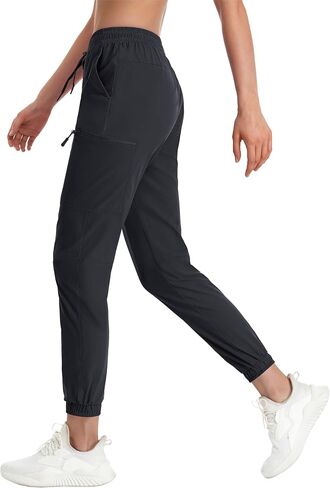 MAGCOMSEN Women's Hiking Cargo Joggers Pants Water Resistant Lightweight Pockets Quick Dry Athletic Travel Camping Pants in Saudi Arabia