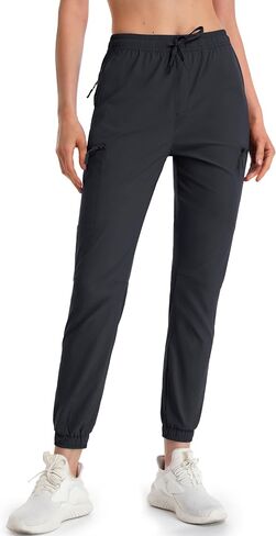 MAGCOMSEN Women's Hiking Cargo Joggers Pants Water Resistant Lightweight Pockets Quick Dry Athletic Travel Camping Pants in Saudi Arabia