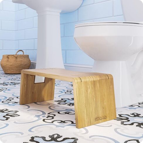 Squatty Potty Oslo Folding Bamboo Toilet Stool – 7 Inches, Collapsible Bathroom Stool & Mayfair 1888SLOW 000 NextStep2 Toilet Seat with Built-in Potty Training Seat, Slow-Close in Saudi Arabia