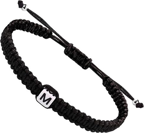 Initial Bracelets for Couples Women Men Initial Charm Handmade Rope Braided Letter Bracelet for Teen Girls Boys Adjustable Jewelry Christmas Gifts for Him Her (A) in Saudi Arabia