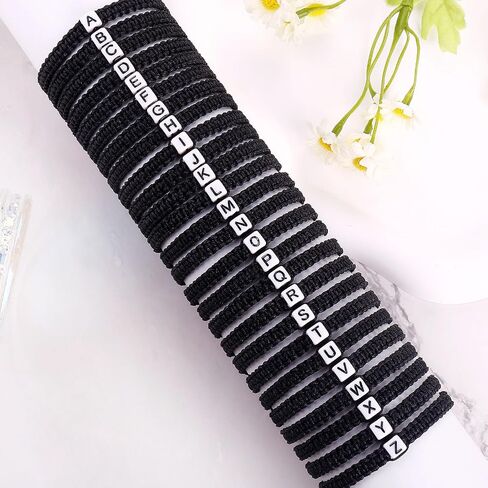Initial Bracelets for Couples Women Men Initial Charm Handmade Rope Braided Letter Bracelet for Teen Girls Boys Adjustable Jewelry Christmas Gifts for Him Her (A) in Saudi Arabia