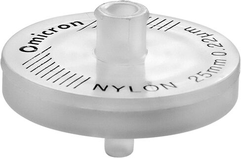 Omicron SFNY13RB Nylon Syringe Filter, 13 mm, 0.2 um, Non-Sterile (Pack of 100) in Saudi Arabia