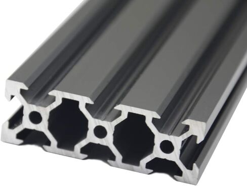 Iverntech 1PC 300mm 2060 V النوع الأوروبي القياسي المؤكسد الألومنيوم الأسود السكك الحديدية الخطية للطابعة ثلاثية الأبعاد وآلة النقش بالليزر CNC DIY in Kuwait