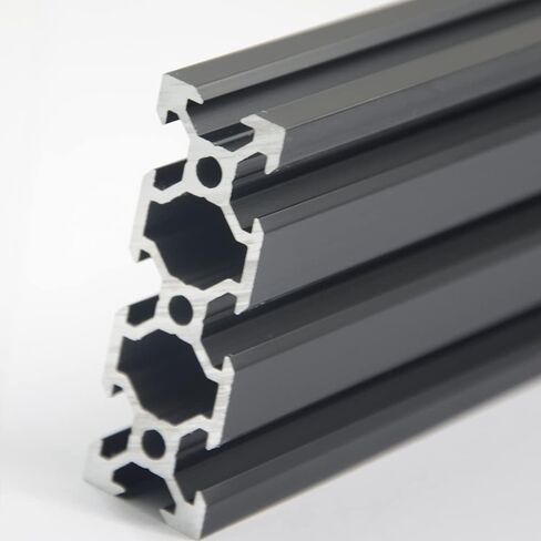 Iverntech 1PC 300mm 2060 V النوع الأوروبي القياسي المؤكسد الألومنيوم الأسود السكك الحديدية الخطية للطابعة ثلاثية الأبعاد وآلة النقش بالليزر CNC DIY in Kuwait