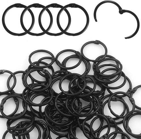 30 Pack 2 Inch Binder Rings, Black Book Rings Index Card Ring, Metal Ring Binder Clips Key Rings Paper Rings for Office, School, Home (Black, 50mm) in Saudi Arabia