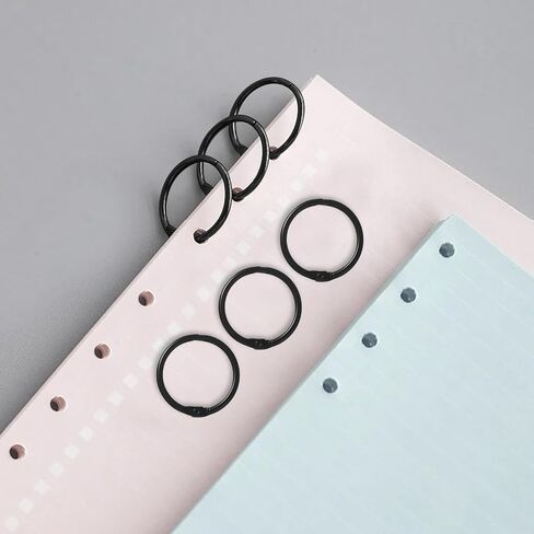 30 Pack 2 Inch Binder Rings, Black Book Rings Index Card Ring, Metal Ring Binder Clips Key Rings Paper Rings for Office, School, Home (Black, 50mm) in Saudi Arabia