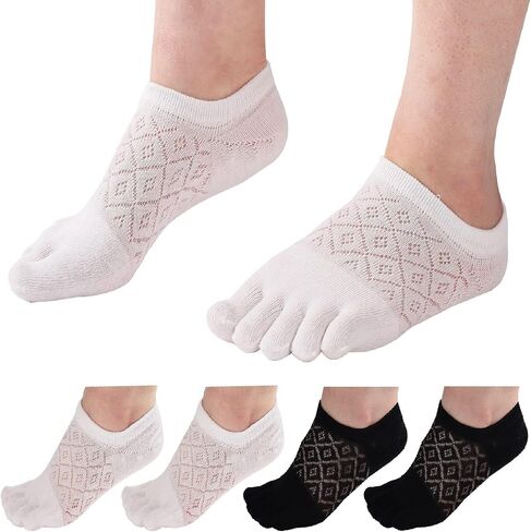 Meaiguo Toe Socks No Show Cotton Low Cut Five Finger Socks Athletic for Women in Saudi Arabia
