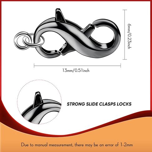 Hicarer 3 Pieces Double Lobster Clasp Double Claw Connector Necklace Bracelet Extension Clasp for DIY Women Jewelry Making Repair Kit(0.51 x 0.24 Inch,Golden) in Saudi Arabia