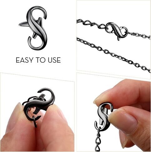 Hicarer 3 Pieces Double Lobster Clasp Double Claw Connector Necklace Bracelet Extension Clasp for DIY Women Jewelry Making Repair Kit(0.51 x 0.24 Inch,Golden) in Saudi Arabia