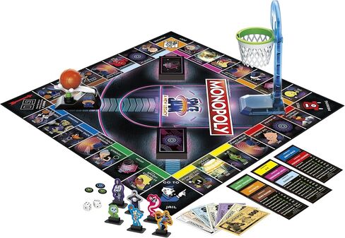 لعبة Monopoly: Space Jam A New Legacy Edition Family Board، لعبة إستراتيجية، للأطفال من عمر 8 سنوات فما فوق، لعبة Lebron James Space Jam، Shoot Hoops in Kuwait