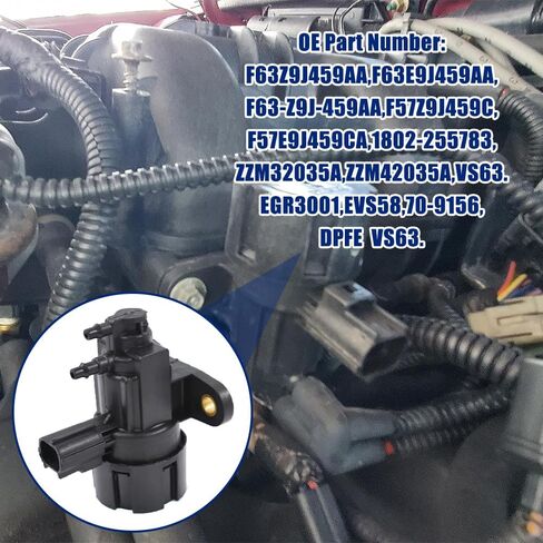 صمام الملف اللولبي الفراغي ATNVIDSG EGR VS63 F57Z9J459C F63Z9J459AA متوافق مع Ford Contour F150 E150 E250 E350 Escape Expedition in Kuwait