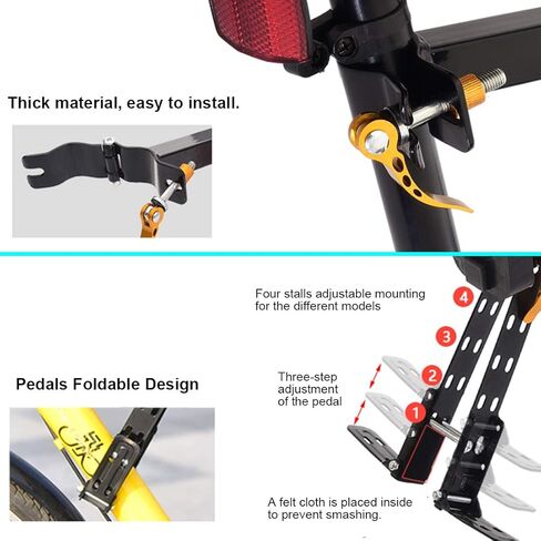 مقعد دراجة للأطفال مثبت على الأمام من Together-life، حامل دراجات للأطفال خفيف الوزن وقابل للطي مع درابزين ودواسة للدراجات الجبلية والدراجات الهجينة ودراجات اللياقة البدنية in Kuwait